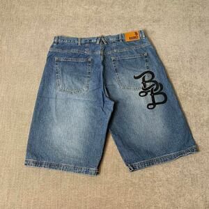 Y2K 90s Badboy Flame Baggy Jorts